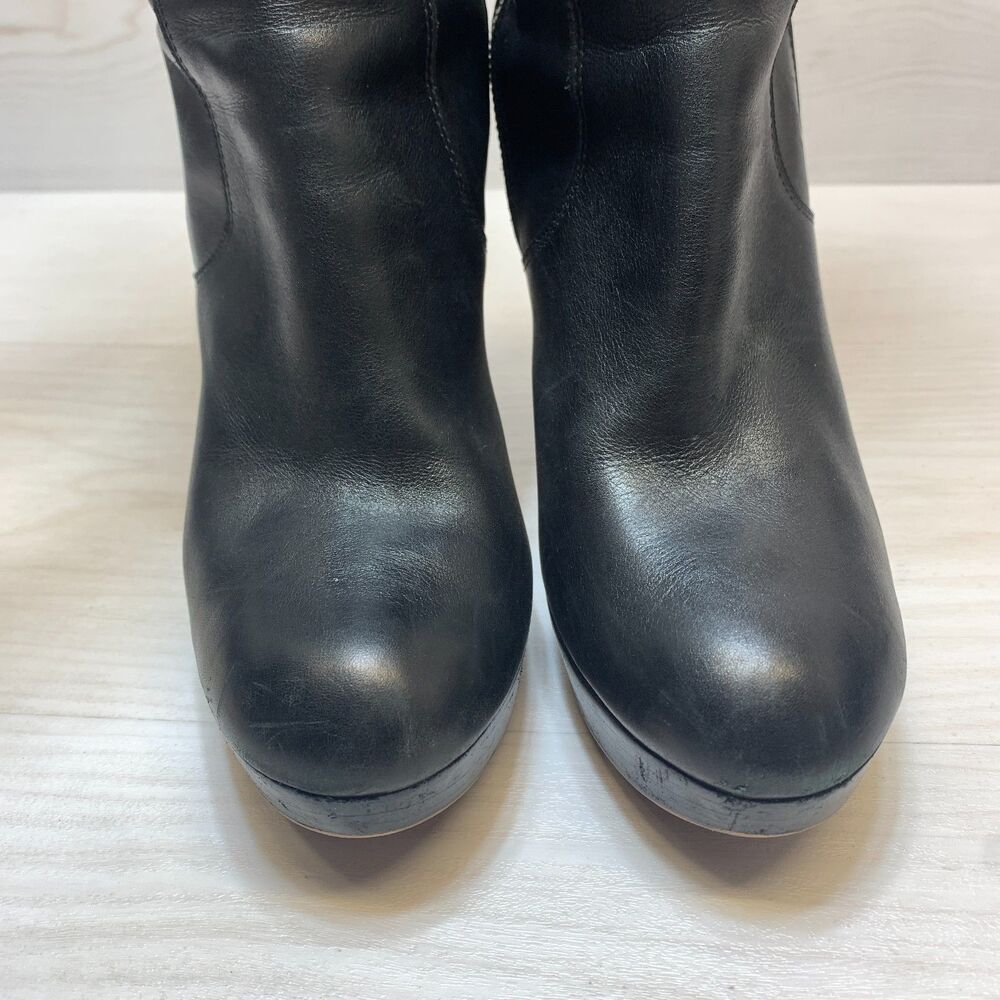Michael Kors Lesly High-Heel Platform Tall Boots Women's Size 10M Black Leather - Picture 10 of 16